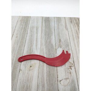 Vintage Tupperware Red Knife 6 1/2" Slicer Sli Saw All Purpose Lifter #46